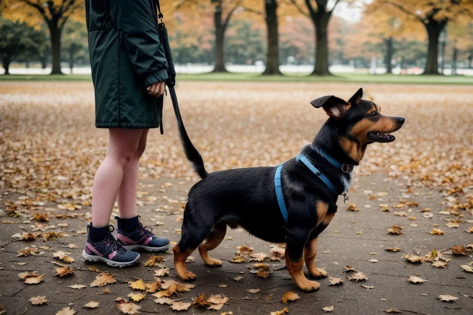 Nahaufnahme Hundetraining mit Belohnung bei Umgebungsgeräuschen