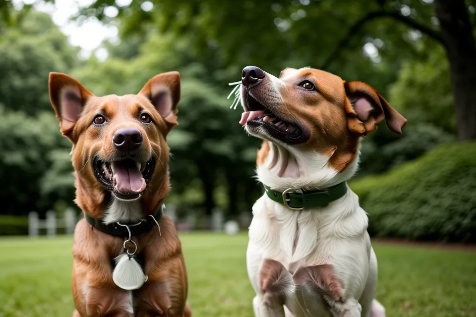 Hundetraining mit Leckerlis im Garten zur Ablenkung vom Buddeln.
