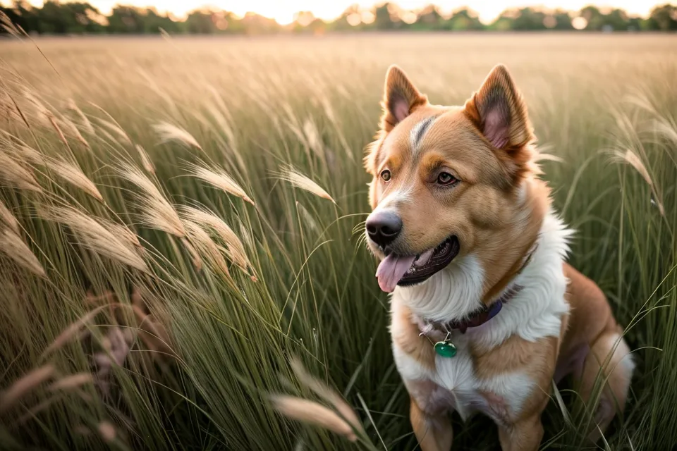 Ein Hund bei Suchspielen im Garten als Alternative zum unerwünschten Buddeln.