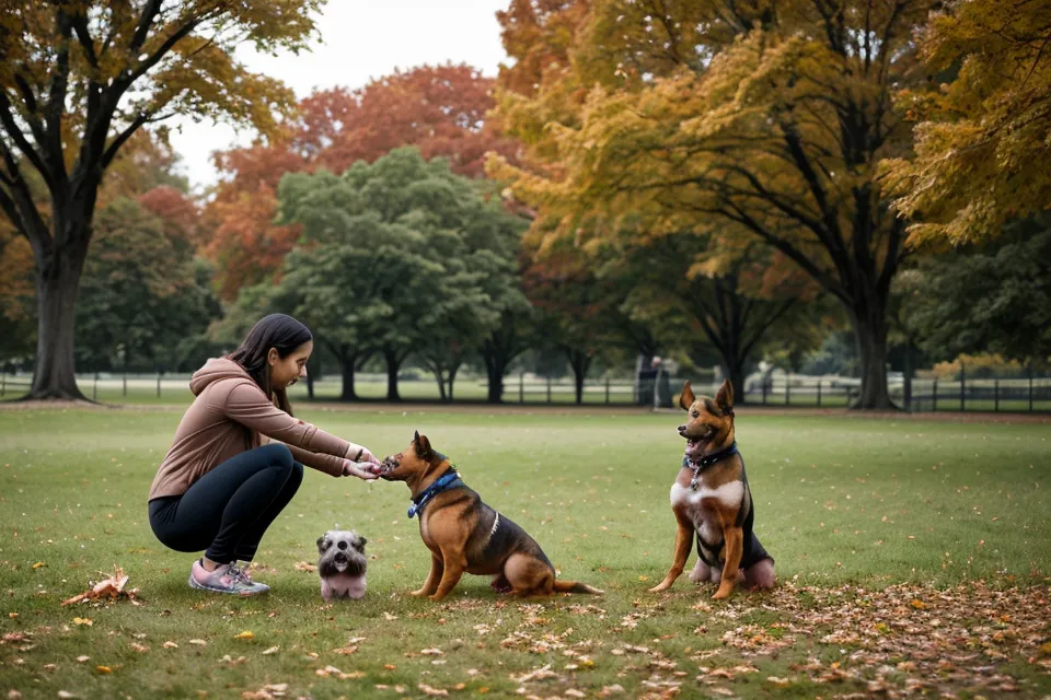 Nahaufnahme eines Hundes der konzentriert Blickkontakt hält beim Warten-Training