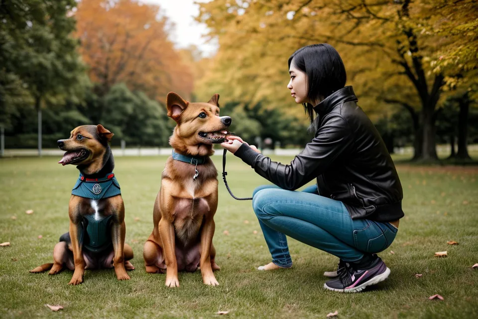 Hundetraining mit Belohnung: Hund wartet geduldig auf das Leckerli trotz Ablenkung
