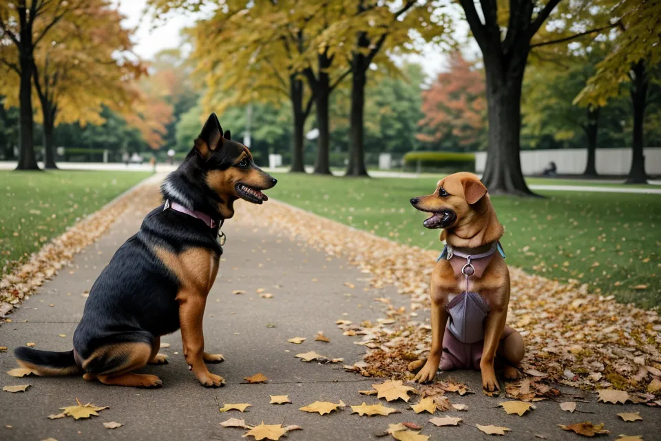 Ein Hundebesitzer macht sich Notizen während eines Online-Hundetraining-Kurses.