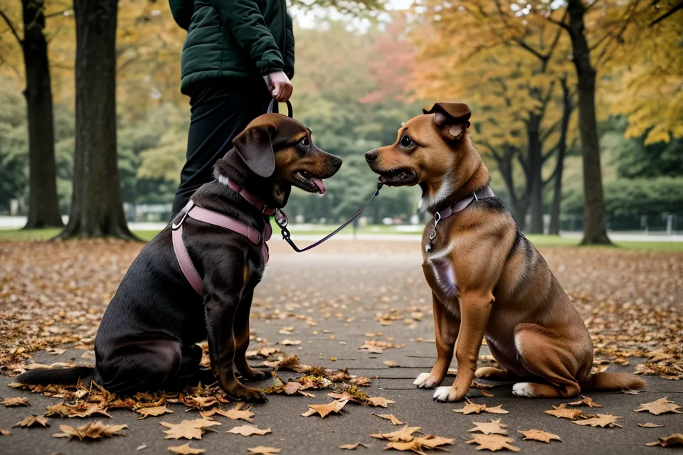 Smartphone auf einem Stativ im hohen Gras für Video-Feedback im Hundetraining