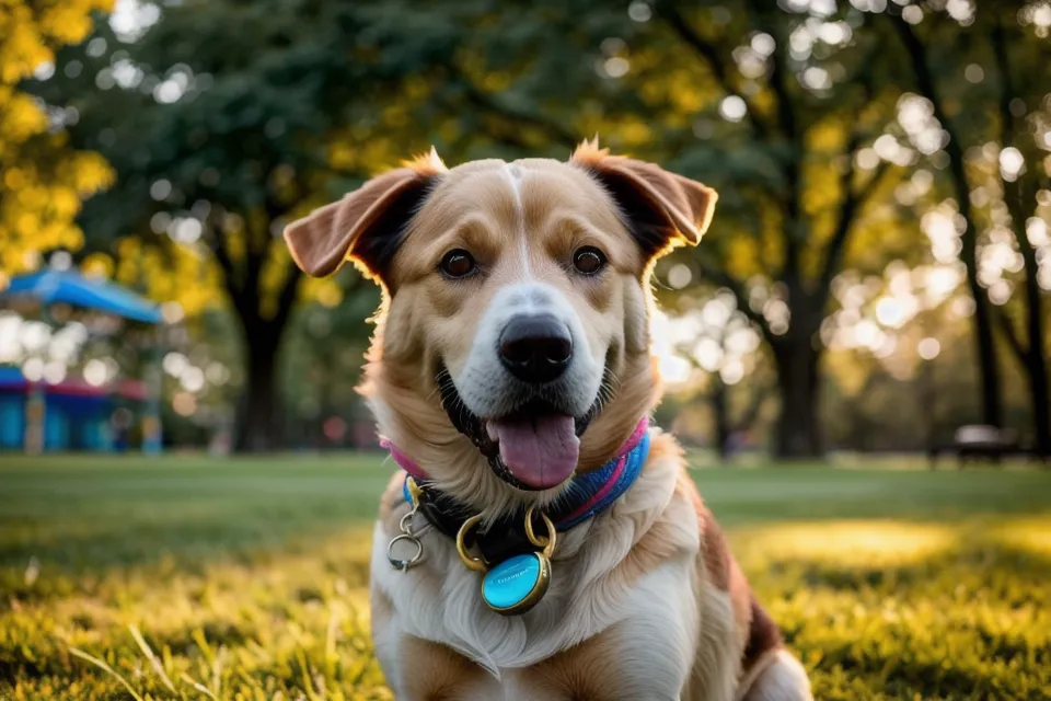 Nutzung einer Hundetraining-App im Park während der Nasenarbeit