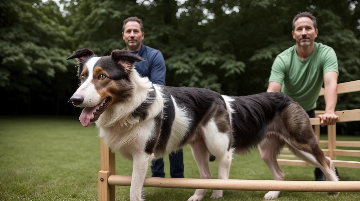 Border-Collie-Mix beim Scent-Hurdling-Training: Nasenarbeit als geistige Auslastung im Online-Hundeschule-Test