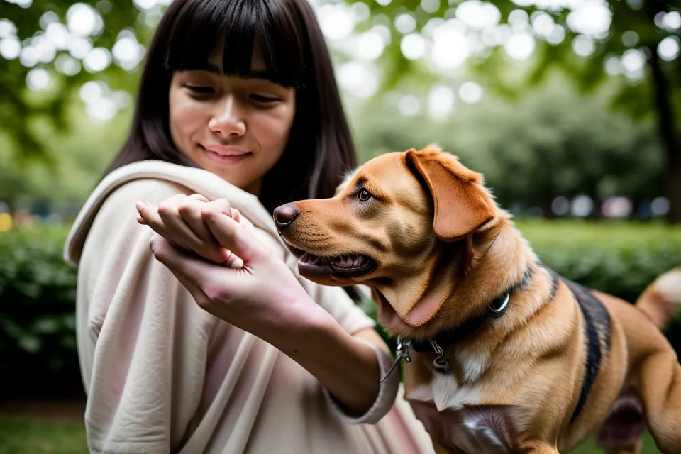 Nahaufnahme einer Belohnung beim Hundetraining