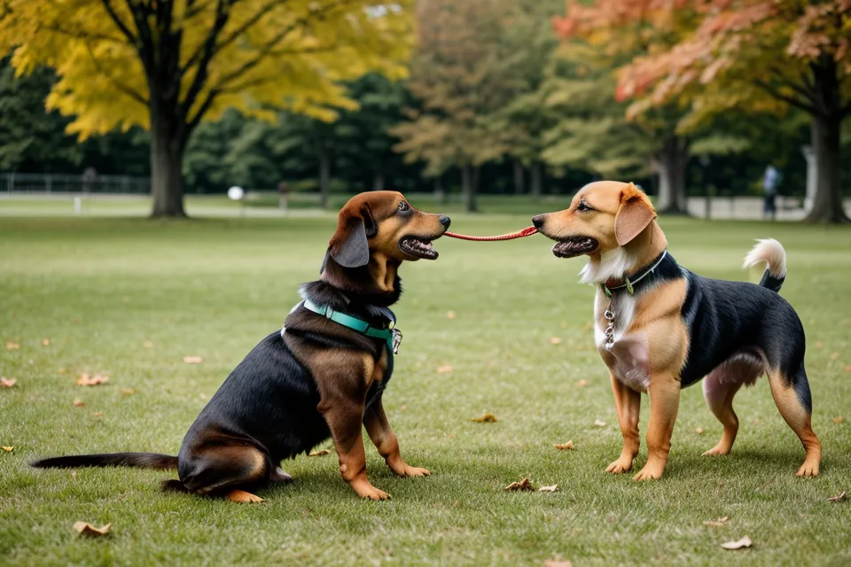 Nahaufnahme einer Leckerli-Tasche beim Hundetraining im Freien.